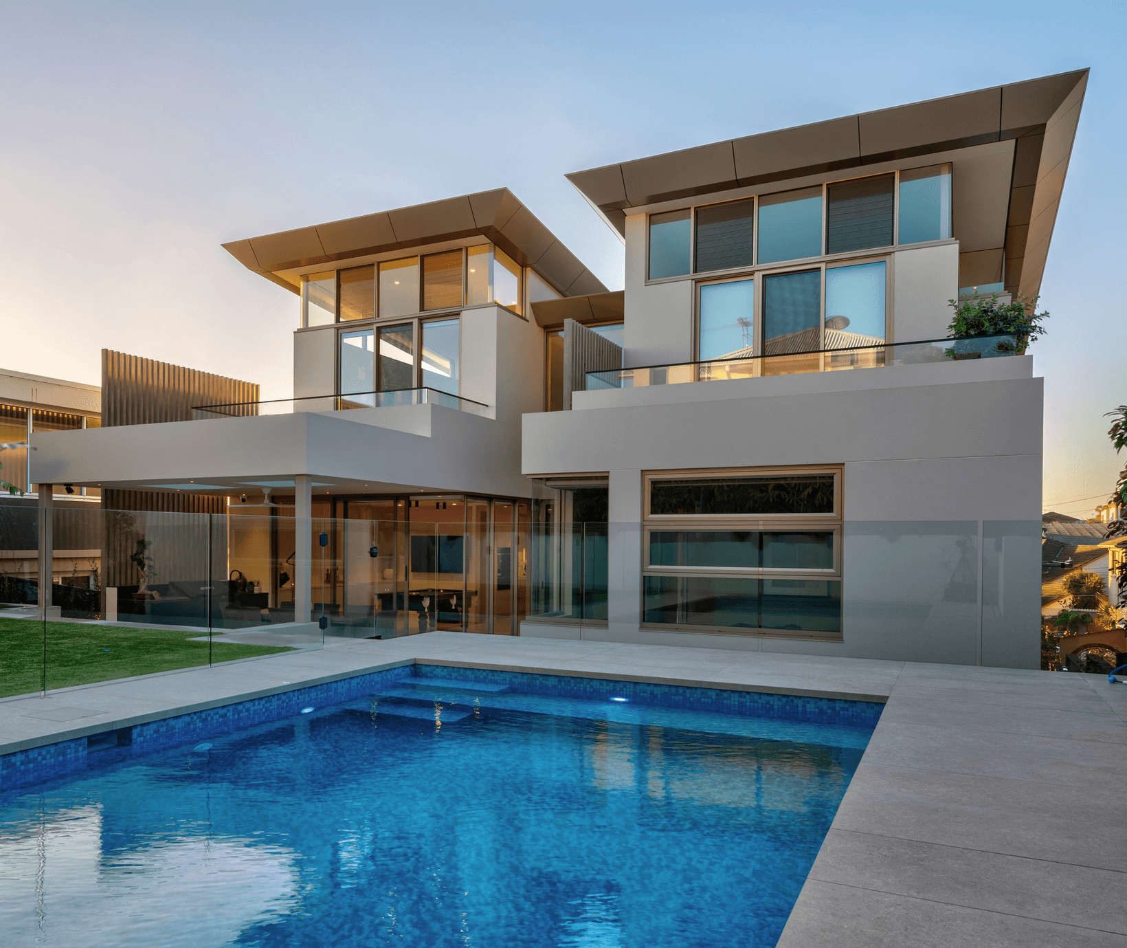 External shot of house and pool featuring AFS Rediwall