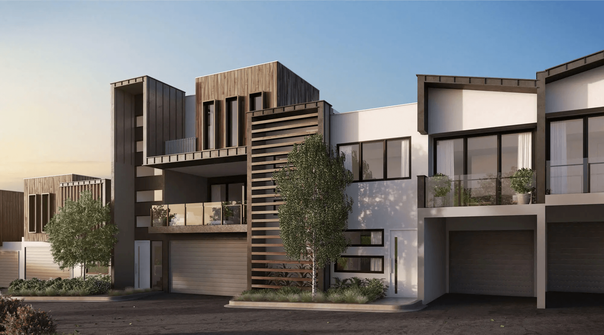 Render of completed Eden Project by Jasara featuring AFS Rediwall columns