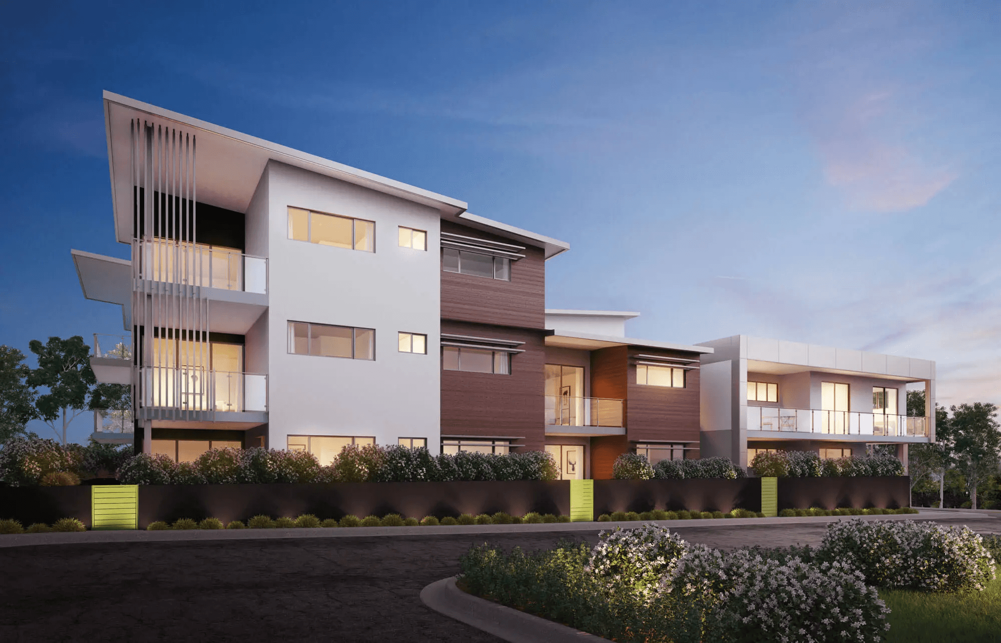 Render of completed Eden Project by Jasara featuring AFS Rediwall columns