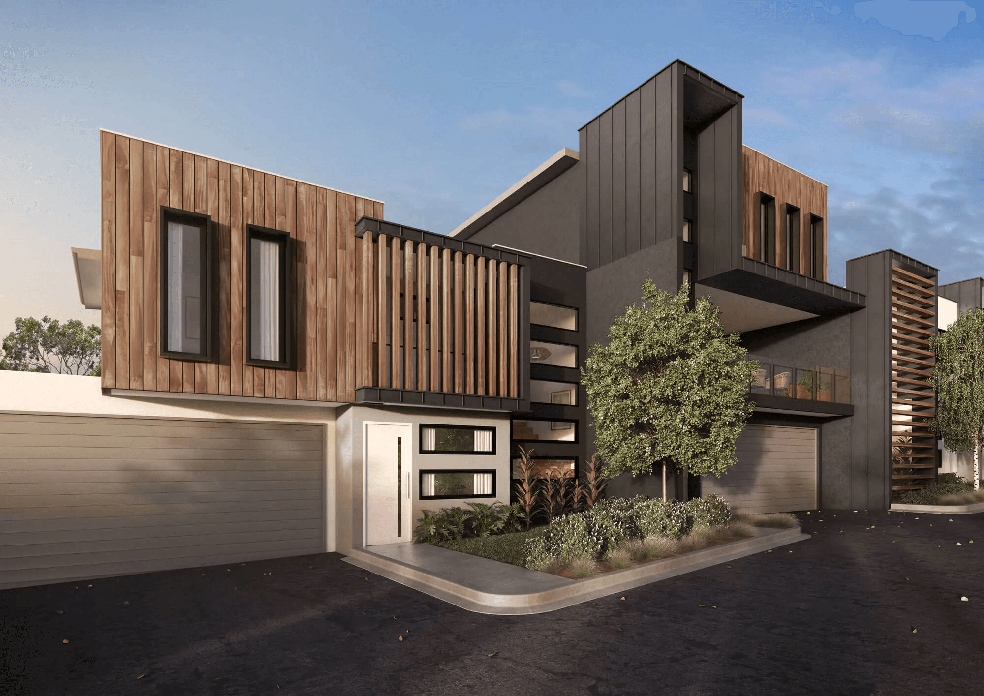 Render of completed Eden Project by Jasara featuring AFS Rediwall columns