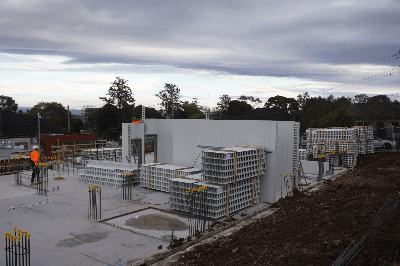 AFS Rediwall panels ready to install onsite