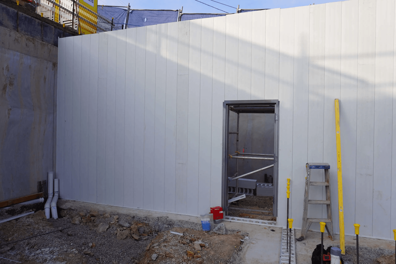 Wall with doorway made from AFS Rediwall