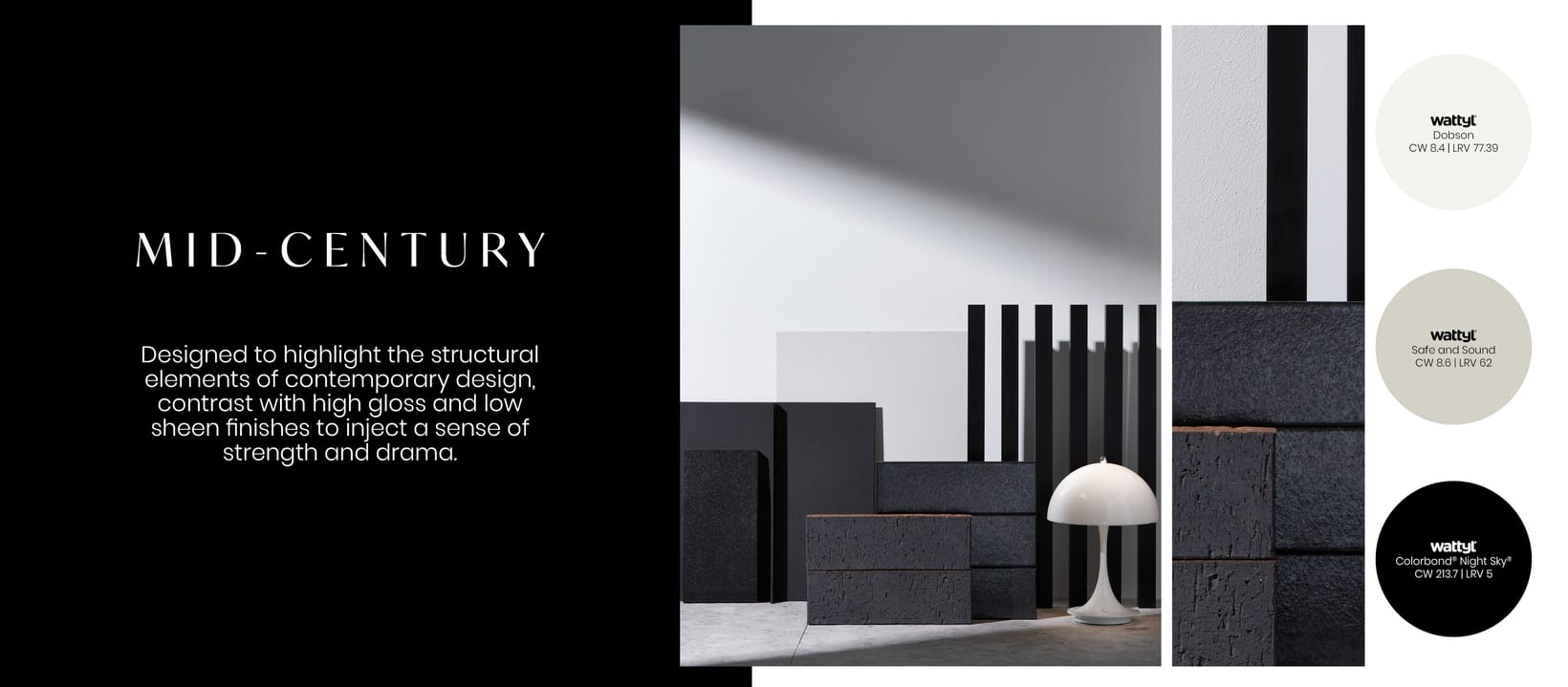 PGH Brick X Wattyl Collaboration: 'Perfect Pairings' MID-CENTURY