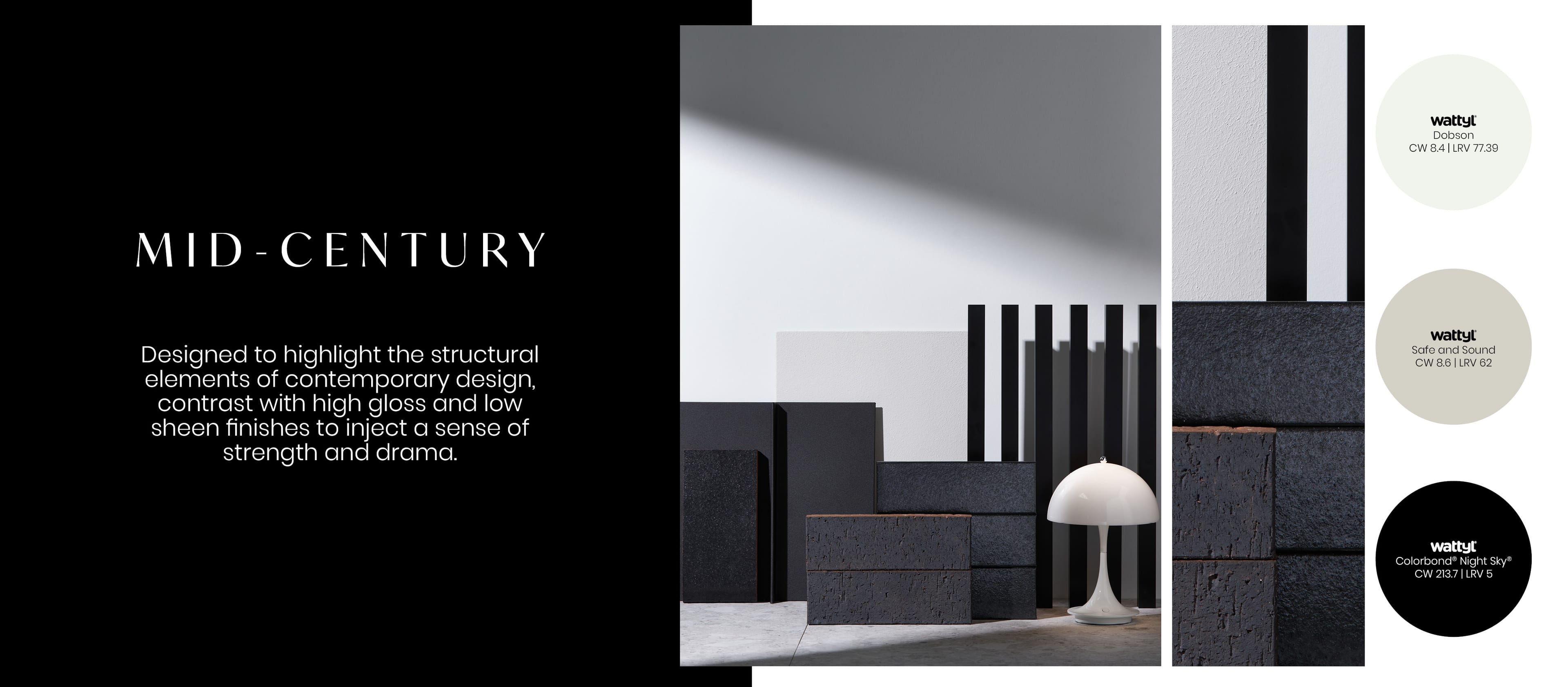 PGH Brick X Wattyl Collaboration: 'Perfect Pairings' MID-CENTURY