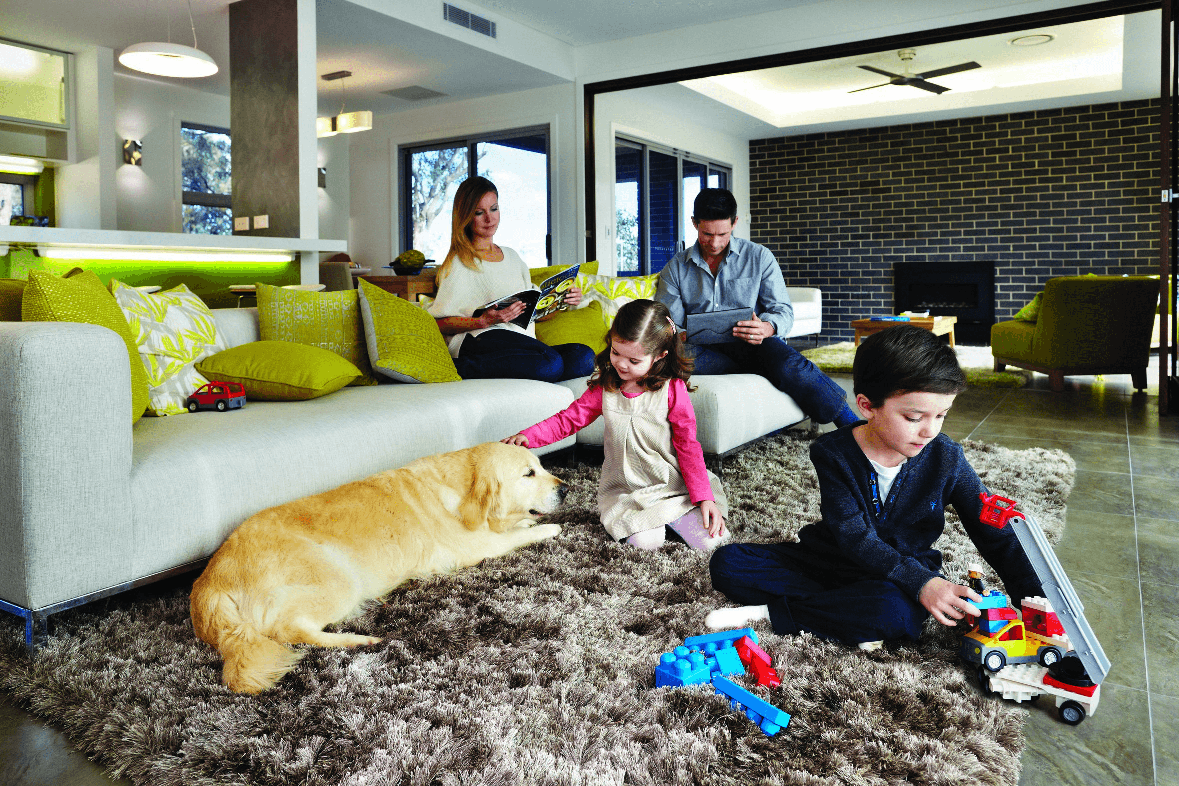 Family in Living Room