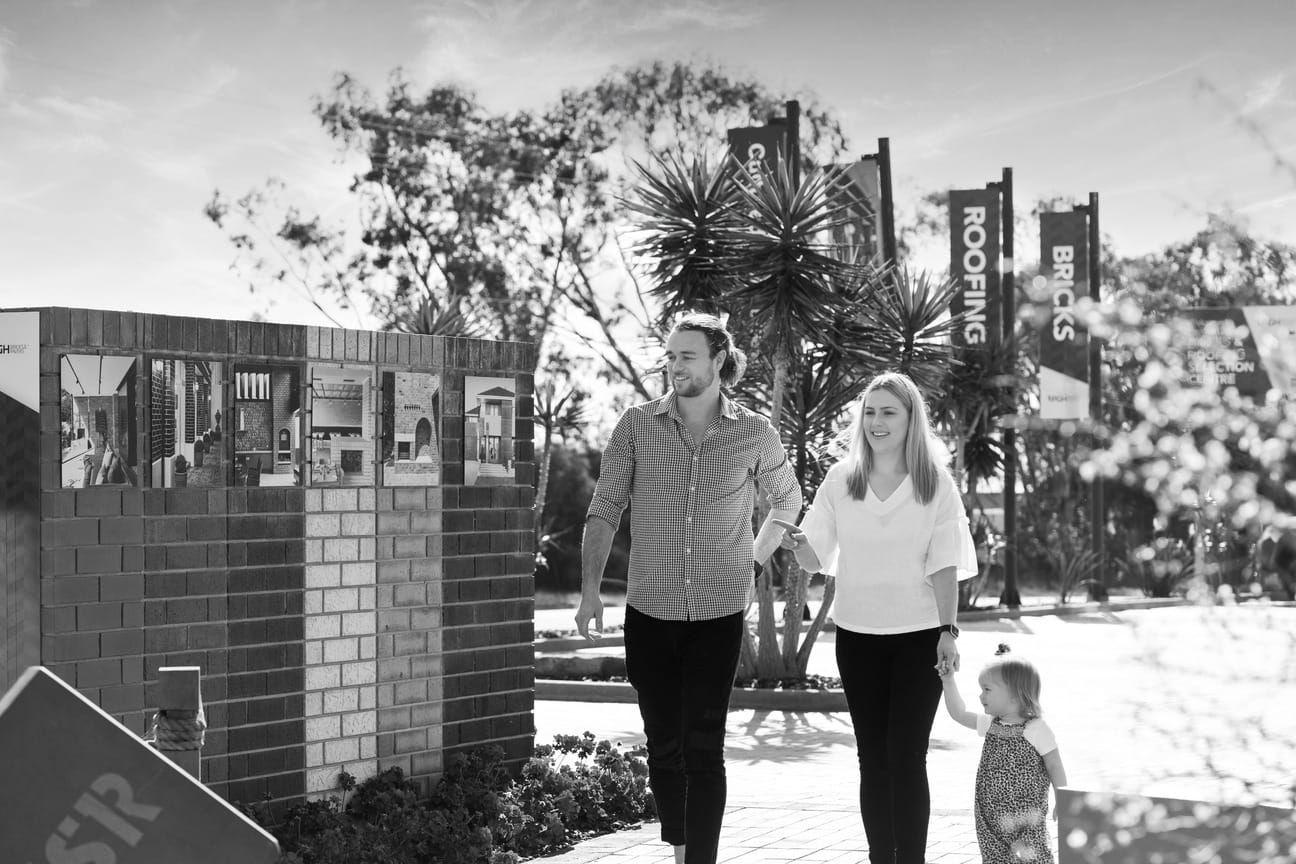 Family walking into Selection Centre