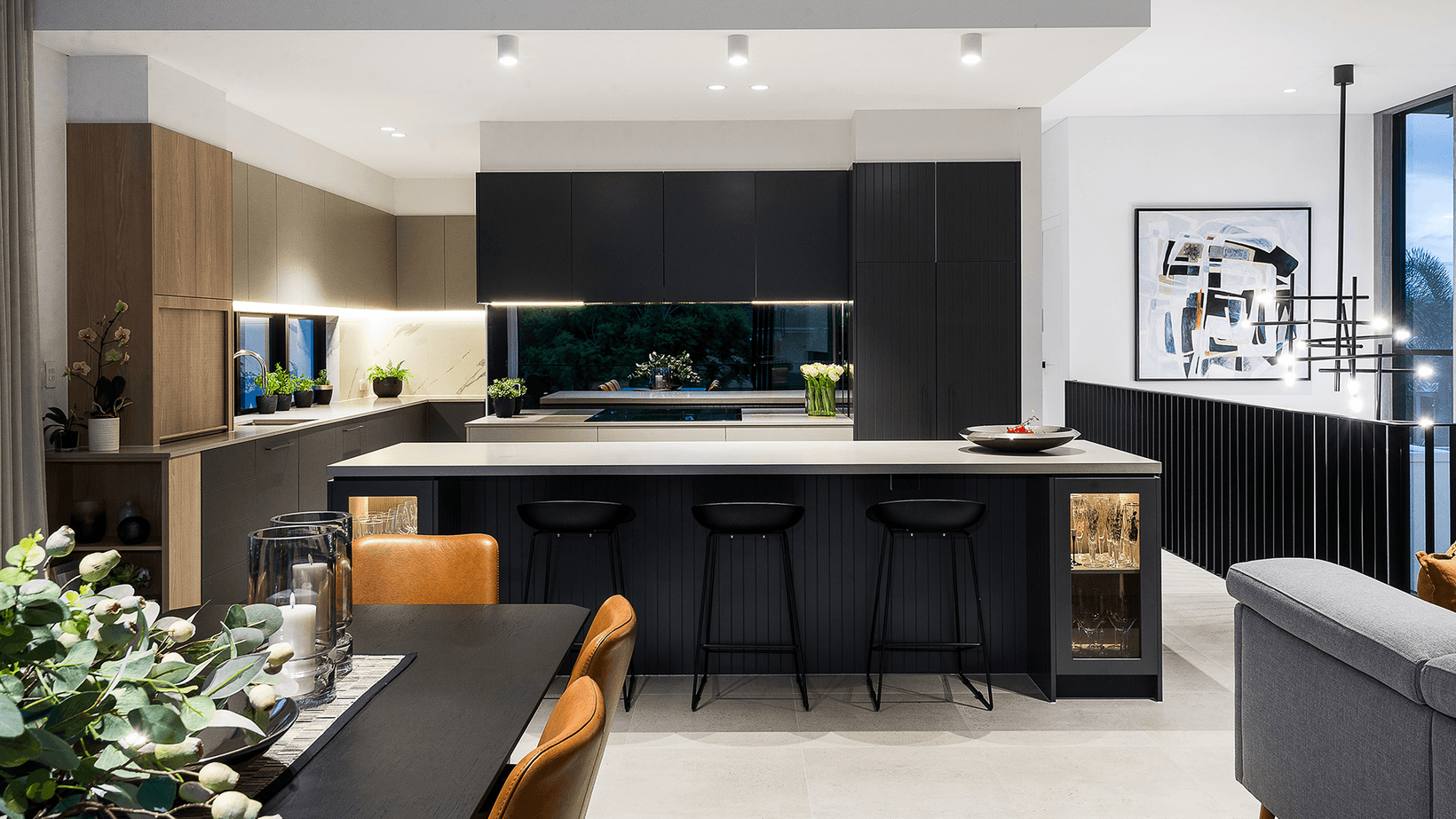 Kitchen in Reece Keil back to front house