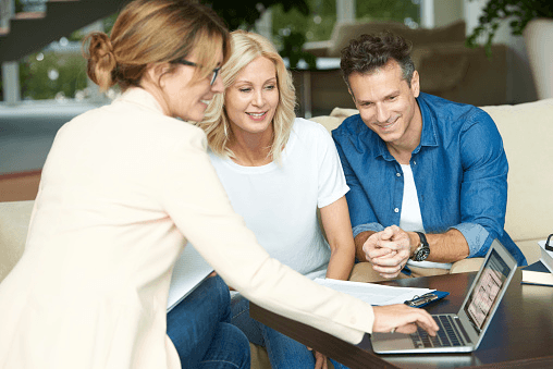 People looking at computer screen