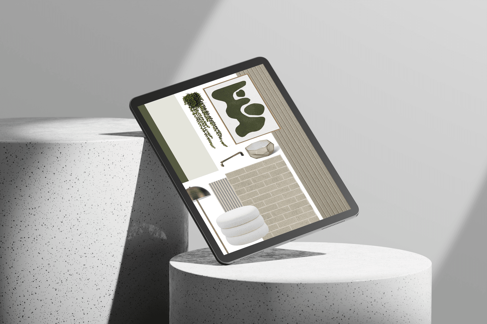 Style Source book on a tablet